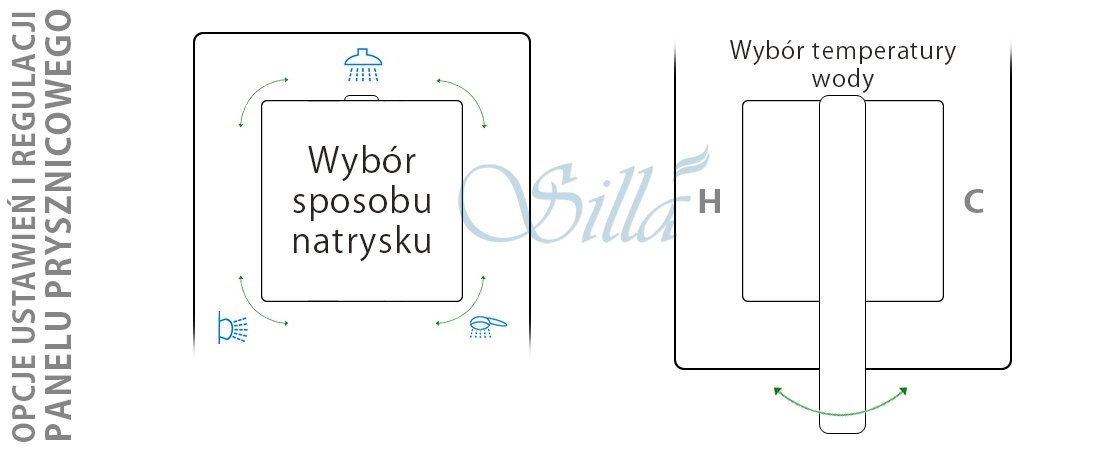 Sprchový panel 9819 černý