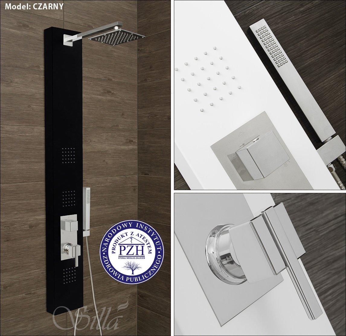 Sprchový panel 9819 černý