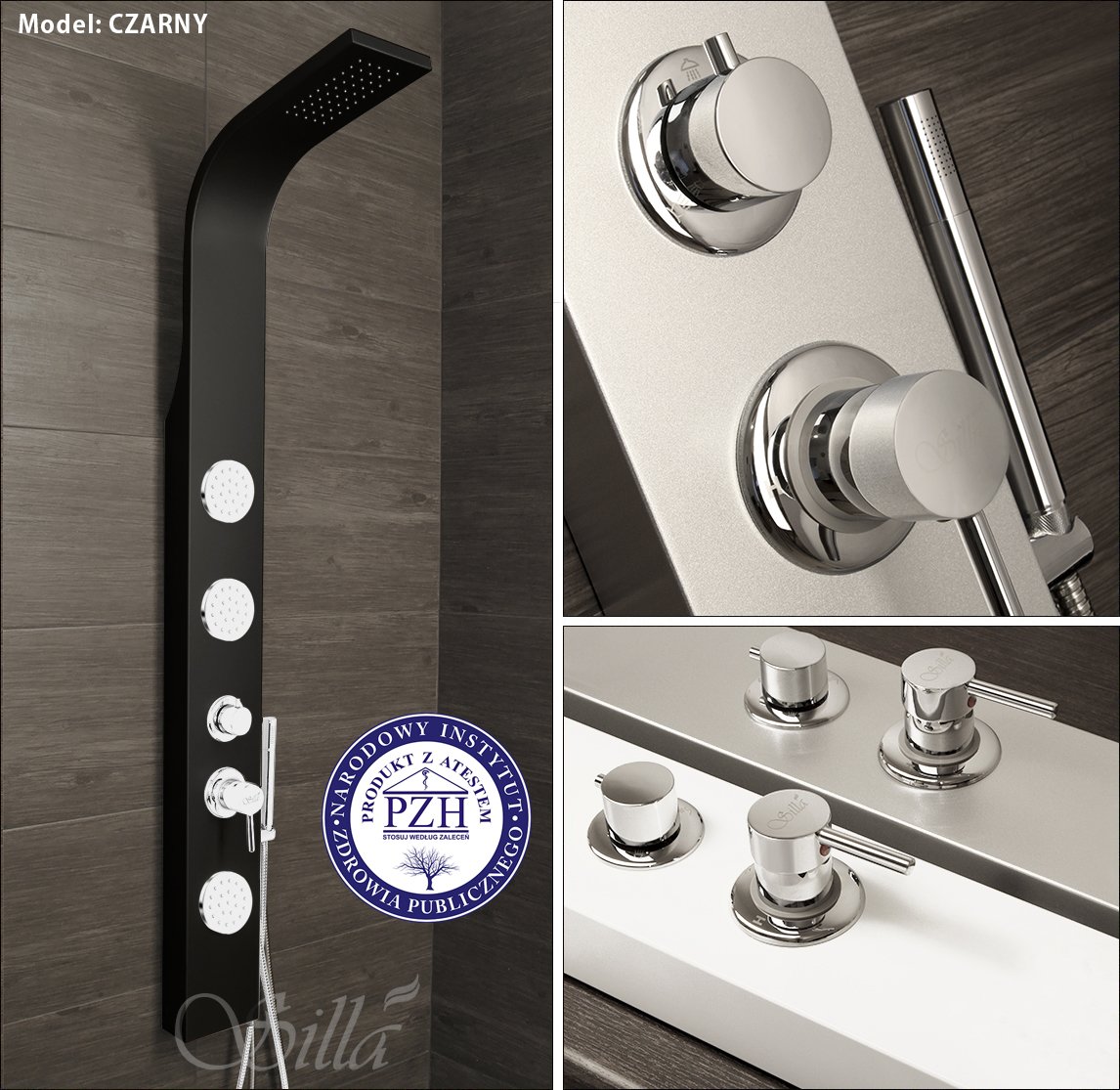 Sprchový panel 9832 černý