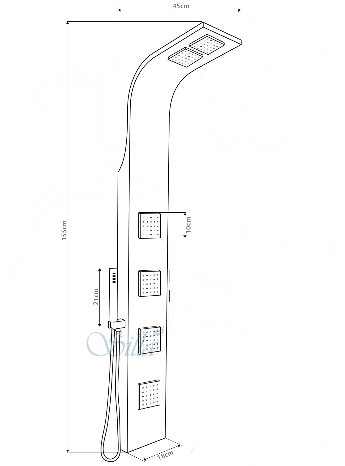 Sprchový panel 9927