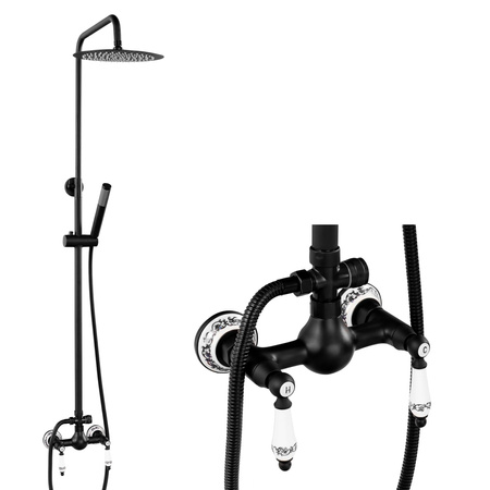 SPRCHOVÁ SOUPRAVA NÁSTĚNNÁ RETRO PALOMA S-1198B ČERNÁ