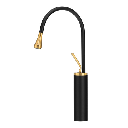 VYSOKÁ OTOČNÁ UMYVADLOVÁ BATERIE LUCA S-1154BG ČERNÁ/ZLATÁ