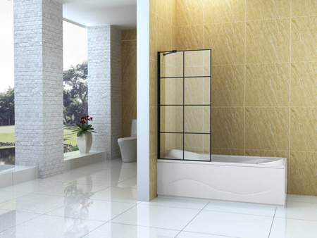 MADISON+ SPRCHOVÁ ZÁSTĚNA JEDNOKŘÍDLOVÁ 80X140 FIX ČERNÁ