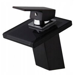 UMYVADLOVÁ BATERIE LUNA SKLENĚNÁ NÍZKÁ STOJÍCÍ S-1002B DARK