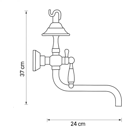 NÁSTĚNNÁ VANOVÁ BATERIE PALOMA RETRO S-1184G ZLATÁ