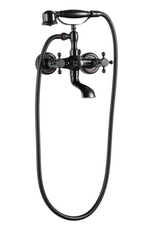 NÁSTĚNNÁ VODOVODNÍ BATERIE CAMILLA RETRO S-1167B ČERNÁ