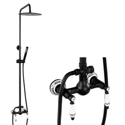 SPRCHOVÁ SOUPRAVA NÁSTĚNNÁ RETRO PALOMA S-1198B ČERNÁ