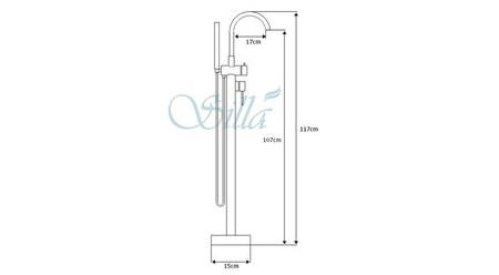 VANOVÁ BATERIE ROSA VOLNĚ STOJÍCÍ SEM-1069 ČERNÁ