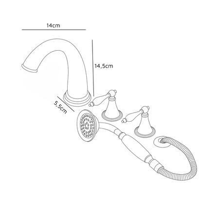 VANOVÁ BATERIE 5-OTVOROVÁ RETRO S-1214G ZLATÁ