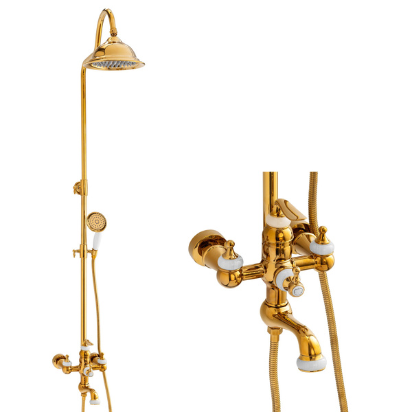 SPRCHOVÁ SOUPRAVA NÁSTĚNNÁ RETRO MATILDA S-1201G ZLATÁ