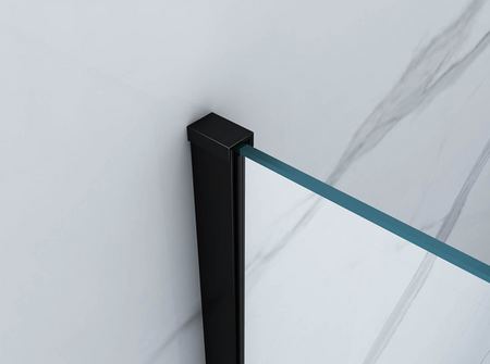 SPRCHOVÁ STĚNA PALMER WALK-IN DOUBLE 2-DÍLNÁ 80x200 80x200 TRANSPARENTNÍ ČERNÁ