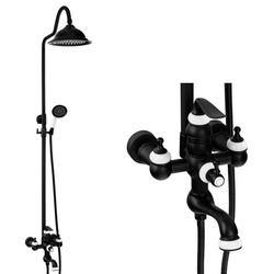 SPRCHOVÁ SOUPRAVA NÁSTĚNNÁ RETRO MATILDA S-1201B ČERNÁ