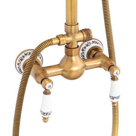 SPRCHOVÁ SOUPRAVA NÁSTĚNNÁ RETRO PALOMA S-1198V STARÉ ZLATO