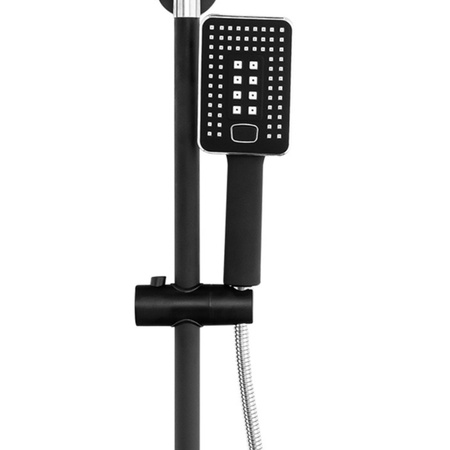 SPRCHOVÝ SET NÁSTĚNNÝ ELENA S-1207BC ČERNÝ/CHROM