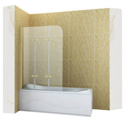 MARION SPRCHOVÁ ZÁSTĚNA 3-DÍLNÁ 120X140 POHYBLIVÁ ZLATÁ KARTÁČOVANÁ