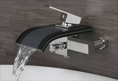 NÁSTĚNNÁ SKLENĚNÁ VANOVÁ BATERIE LUNA S-1012 CHROM