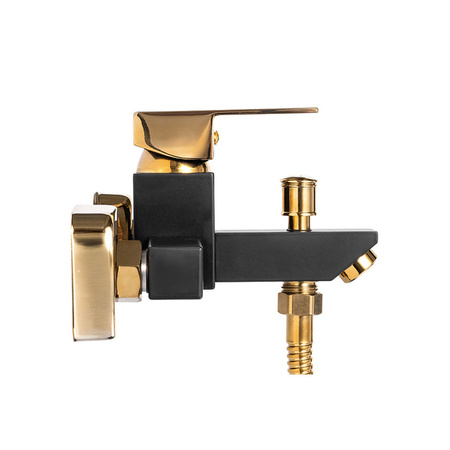 NÁSTĚNNÁ VODOVODNÍ BATERIE CUBO S-1176BG ČERNÁ/ZLATÁ