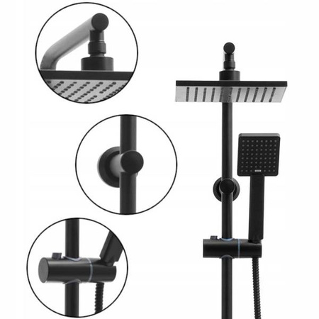 SPRCHOVÁ SOUPRAVA NÁSTĚNNÁ Y-3005B ČERNÁ