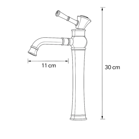 UMYVADLOVÁ BATERIE CRYSTAL VYSOKÁ S-1138G ZLATÁ