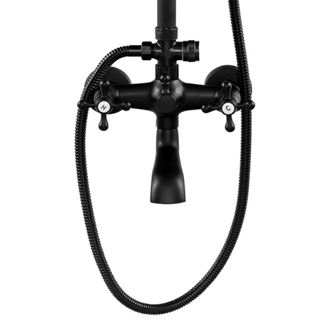 SPRCHOVÁ SOUPRAVA NÁSTĚNNÁ RETRO CAMILLA S-1197B ČERNÁ