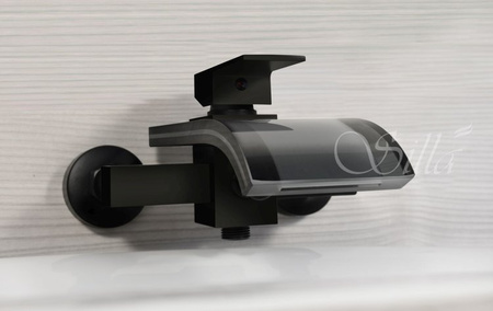 VANOVÁ BATERIE LUNA SKLENĚNÁ NÁSTĚNNÁ S-1012B ČERNÁ