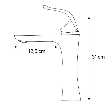 UMYVADLOVÁ BATERIE ALBA VYSOKÁ ZLATÁ SEM-1141G