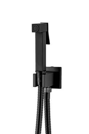 Podomítková bidetová baterie CUBO - Hygienická sada S-1117B černá