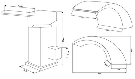 VANOVÁ BATERIE CASCADE 3-OTVOROVÁ S-1006RG RŮŽOVÉ ZLATO