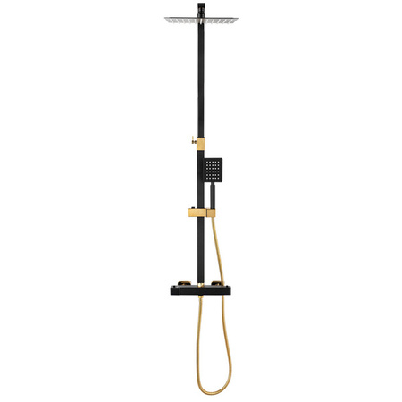 SPRCHOVÁ SADA NÁSTĚNNÁ S TERMOSTATEM S-1164BG ČERNÁ/ZLATÁ