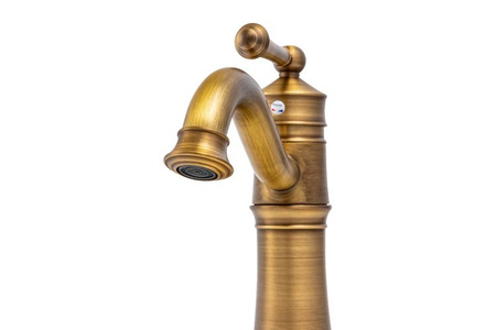 UMYVADLOVÁ BATERIE ADELITA STOJÁCÍ NÍZKÁ STARÉ ZLATO SEM-1089 RETRO