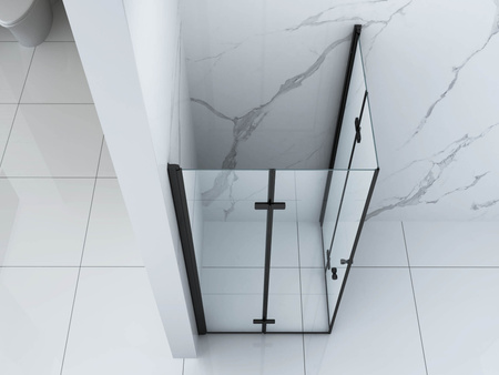 SPRCHOVÝ KOUT BAXLER ČTVERCOVÝ TRANSPARENTNÍ - 100X100X190 ČERNÝ