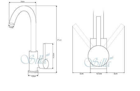 KUCHYŇSKÁ BATERIE ROSA DŘEZOVÁ S-1003BG ČERNÁ/ZLATÁ