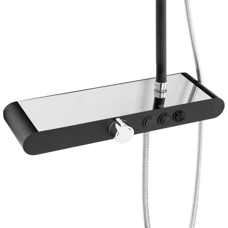 SPRCHOVÝ SET NÁSTĚNNÝ ELENA S-1207BC ČERNÝ/CHROM