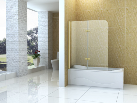 MARION SPRCHOVÁ ZÁSTĚNA 2-DÍLNÁ 100X140 POHYBLIVÁ ZLATÁ KARTÁČOVANÁ