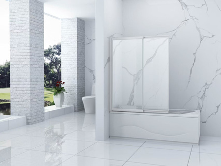 SPENCER SPRCHOVÁ ZÁSTĚNA 2-KŘÍDLOVÁ 120X150 POSUVNÁ BÍLÁ