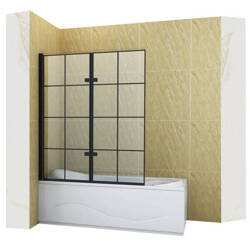 DVOUKŘÍDLÁ VANIČKOVÁ ZÁSTĚNA HAMILTON 100X150 FIX ČERNÁ