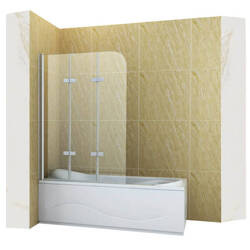 SPRCHOVÁ ZÁSTĚNA MARION 3-DÍLNÁ 120X140 POHYBLIVÁ CHROMOVÁ