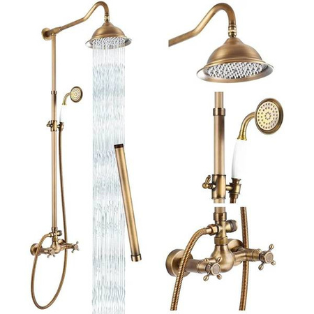 RETRO SPRCHOVÁ SOUPRAVA CAMILLA NÁSTĚNNÁ S-1158V STARÉ ZLATO