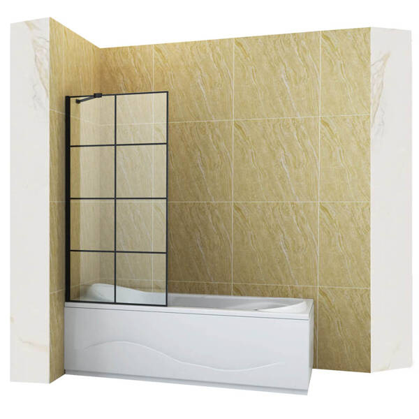 MADISON+ SPRCHOVÁ ZÁSTĚNA JEDNOKŘÍDLOVÁ 80X140 FIX ČERNÁ