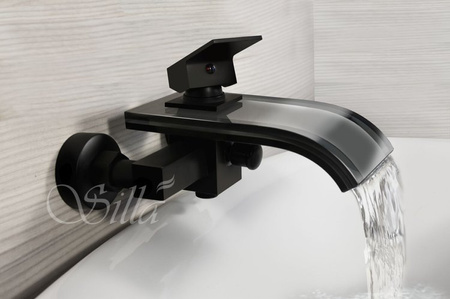 VANOVÁ BATERIE LUNA SKLENĚNÁ NÁSTĚNNÁ S-1012B ČERNÁ