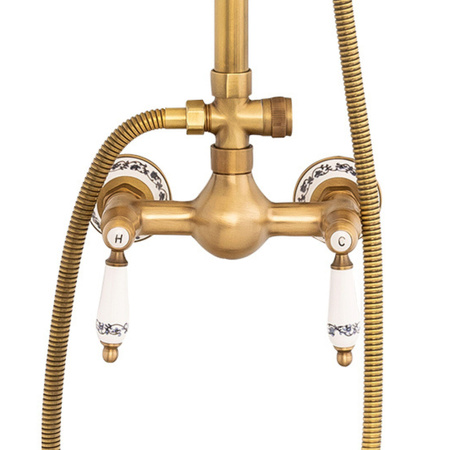 SPRCHOVÁ SOUPRAVA NÁSTĚNNÁ RETRO PALOMA S-1198V STARÉ ZLATO