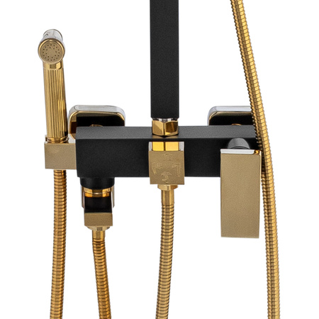 SPRCHOVÁ SOUPRAVA NÁSTĚNNÁ CUBO S-1067BG ČERNÁ/ZLATÁ