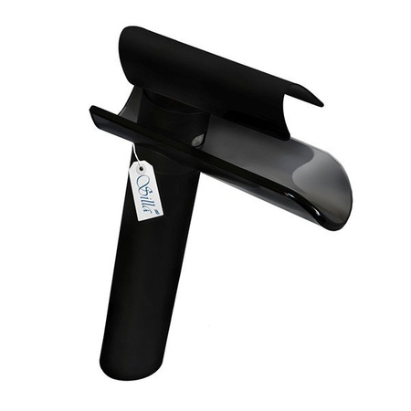 UMYVADLOVÁ BATERIE MONA VYSOKÁ SKLENĚNÁ S-1025B ČERNÁ