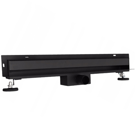 Boční nástěnný liniový odtok - 700mm Černý