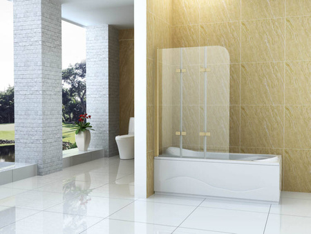 MARION SPRCHOVÁ ZÁSTĚNA 3-DÍLNÁ 120X140 POHYBLIVÁ ZLATÁ KARTÁČOVANÁ