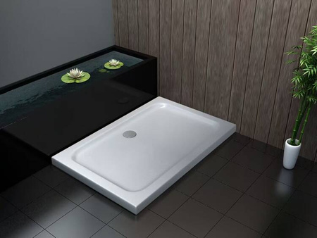 OBDÉLNÍKOVÁ SPRCHOVÁ VANIČKA SLIM 100x80 BÍLÁ