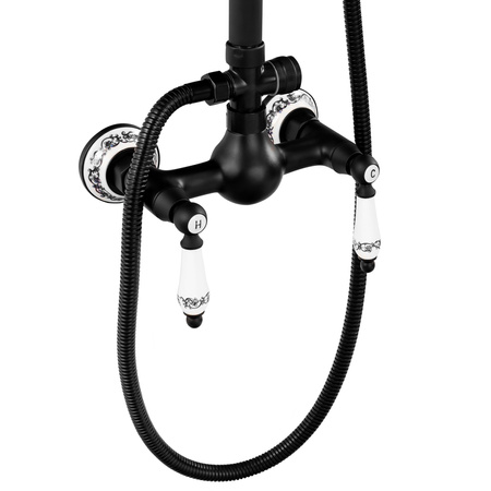 SPRCHOVÁ SOUPRAVA NÁSTĚNNÁ RETRO PALOMA S-1198B ČERNÁ