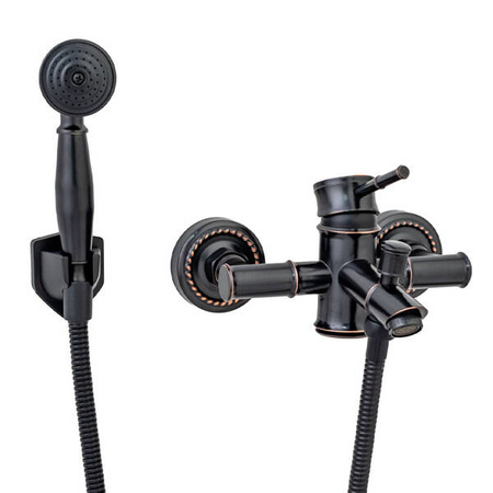 NÁSTĚNNÁ VODOVODNÍ BATERIE RETRO LAURA S-1182BV ČERNÁ