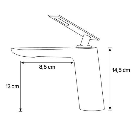 UMYVADLOVÁ BATERIE HUGO STOJÍCÍ NÍZKÁ S-1085B ČERNÁ
