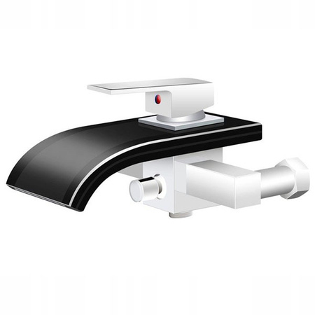 NÁSTĚNNÁ SKLENĚNÁ VANOVÁ BATERIE LUNA S-1012 CHROM